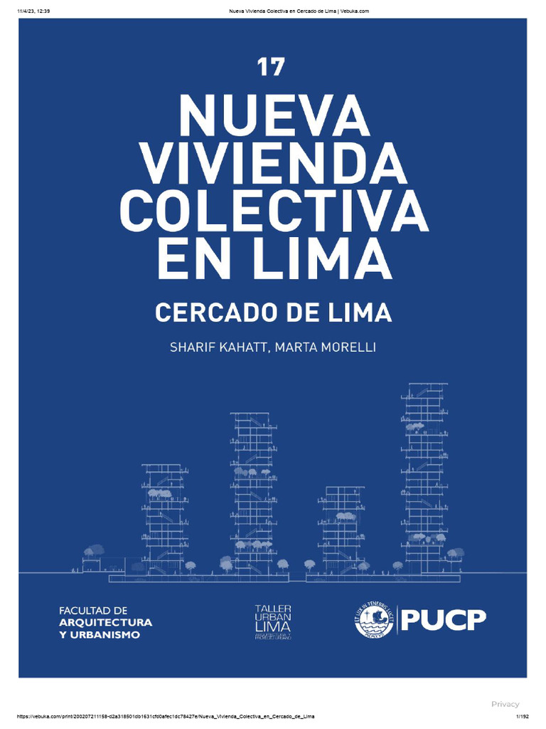 Nueva Vivienda Colectiva en Cercado de Lima | PDF