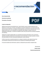 Carta de Recomendación Estándar Corporativa Azul 3