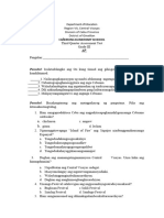 Assessment  test with TOS Grade 3 FOURTH QUARTER