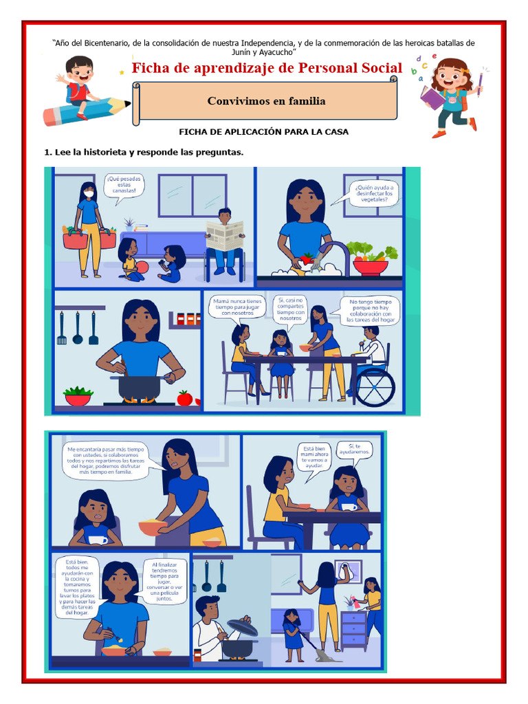5° Ficha de Aprendizaje - Personal Social | PDF