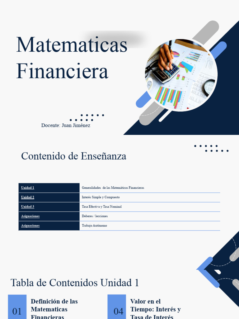 Carátula de Matemáticas Financieras | PDF | Finanzas Matemáticas | Interés