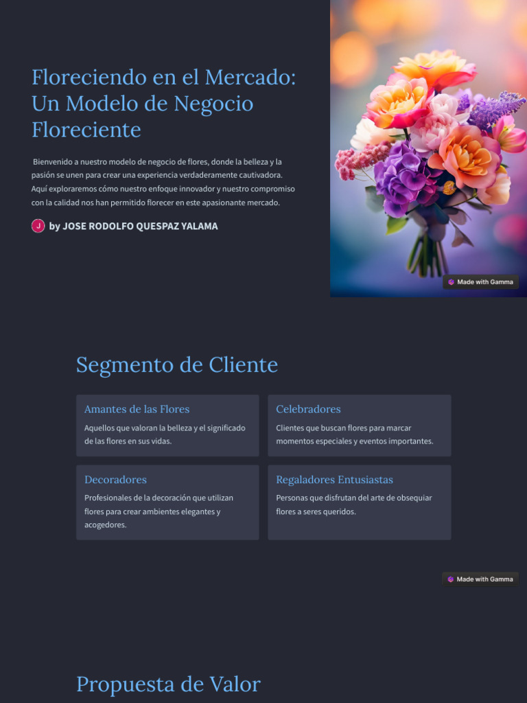 Floreciendo en El Mercado Un Modelo de Negocio Floreciente | PDF ...