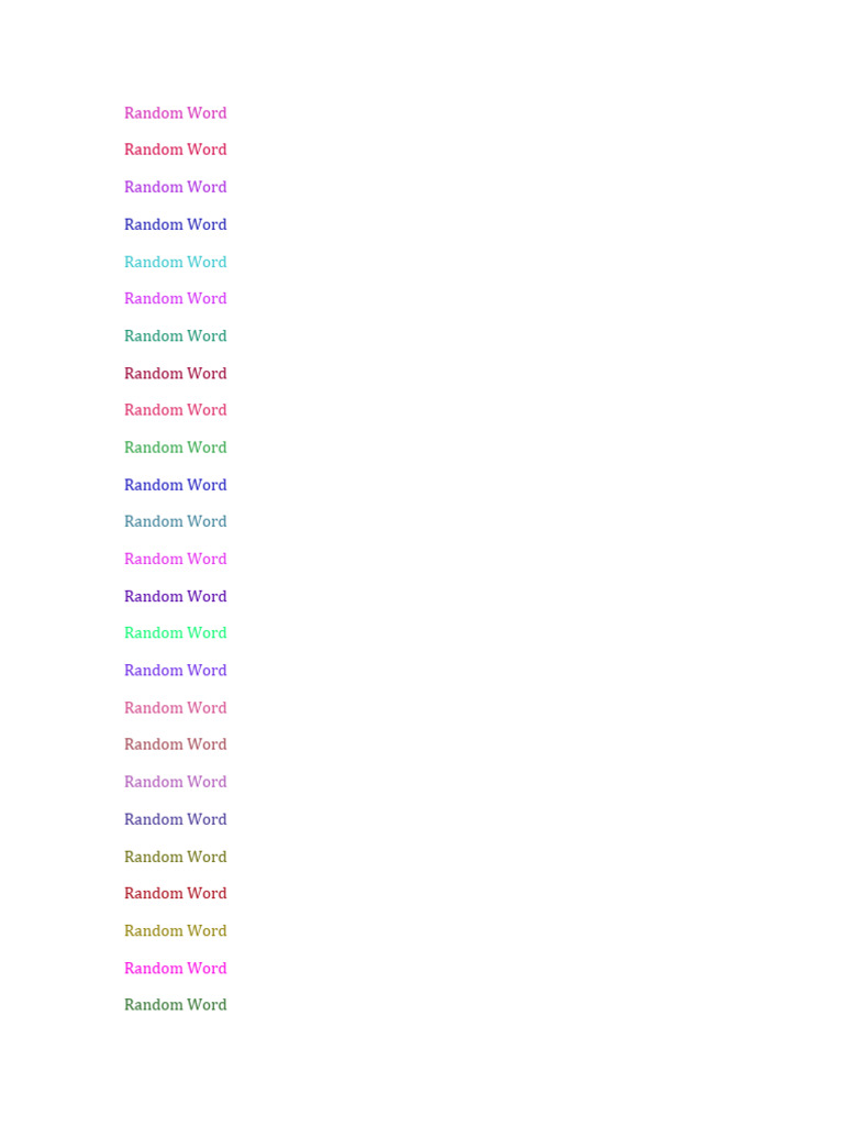 Colored Words4 | PDF