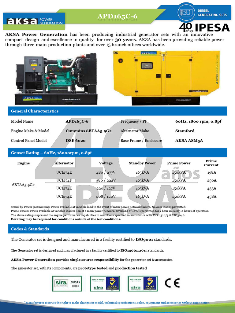 APD165C-6 Compressed | PDF | Engines | Turbocharger