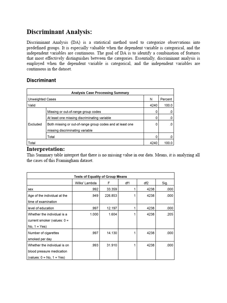 Multivariate DA Ass | PDF | Statistical Analysis | Teaching Mathematics