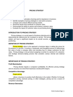 Pricing Strategy Prelim Handout