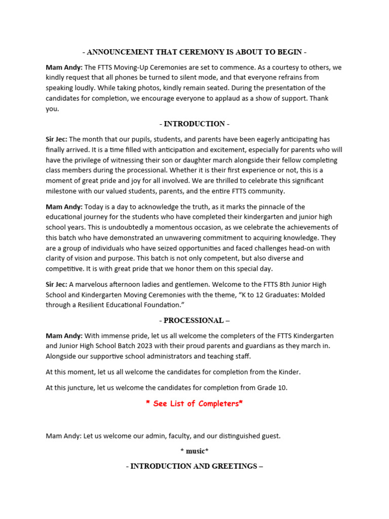 Moving up script 2023 pdf learning behavior modification