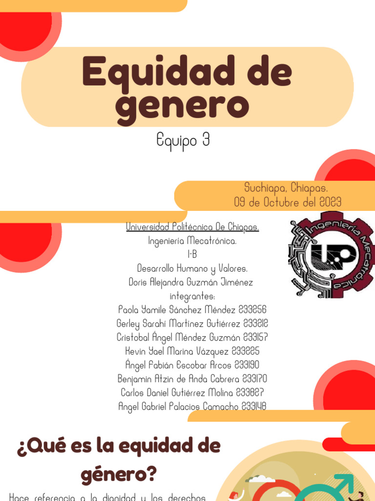 Equidad de Género: Derechos y Oportunidades | PDF | Estudios de género ...