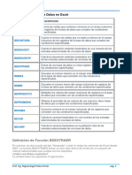 Funciones de Base de Datos en Excel