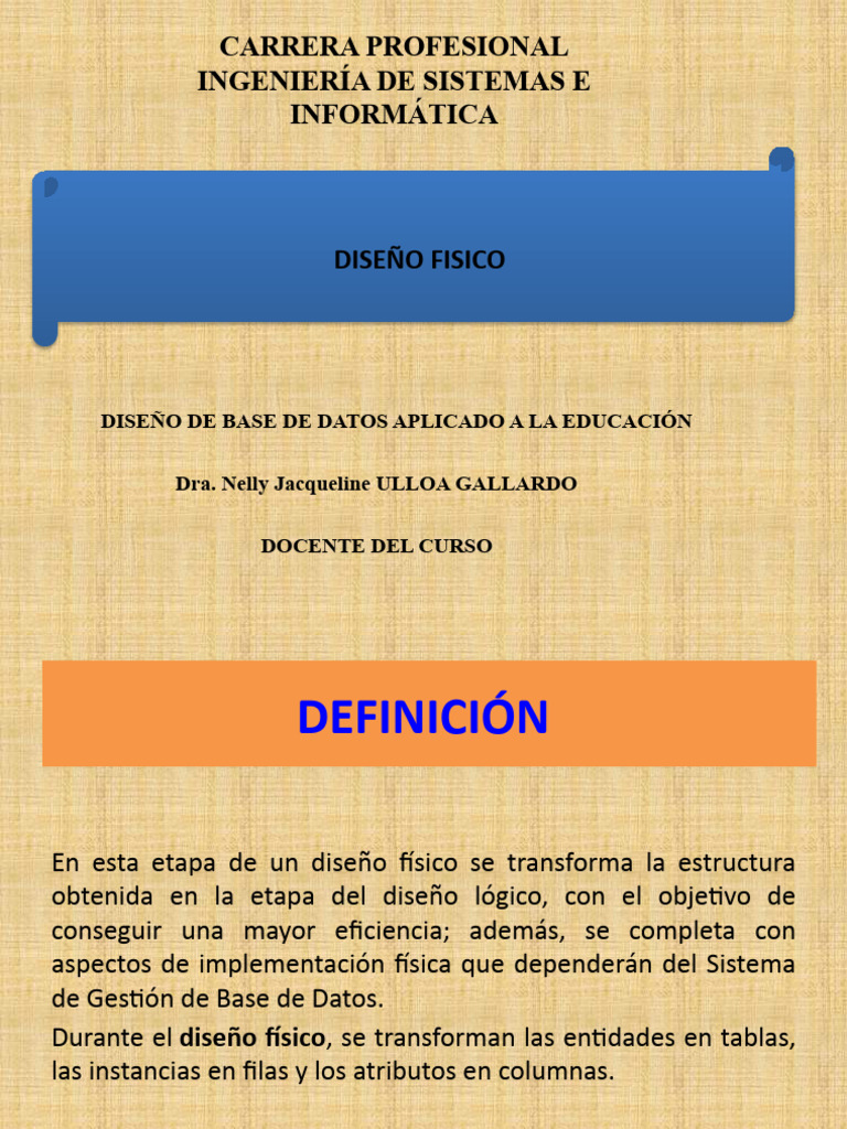 BASE DE DATOS MODELO FISICO visual data 6