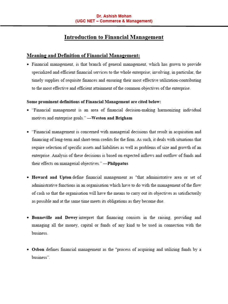 Introduction to Financial Management | PDF | Market Liquidity | Dividend