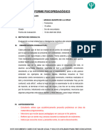 Informe Psicopedagógico: I. Datos Personales