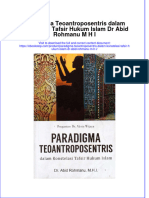 PDF of Paradigma Teoantroposentris Dalam Konstelasi Tafsir Hukum Islam DR Abid Rohmanu M H I Full Chapter Ebook