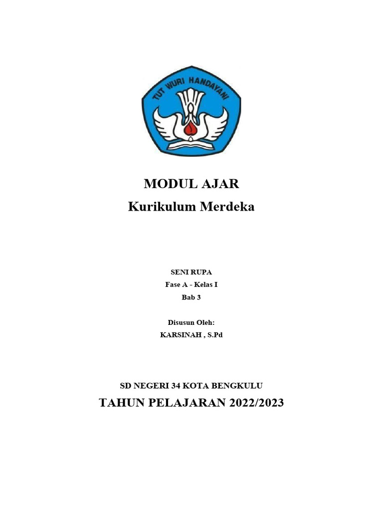 Modul Ajar Seni Rupa Kelas I | PDF | Karier & Perkembangan