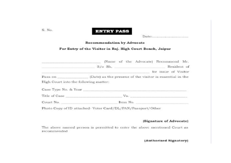 Entry Pass | PDF
