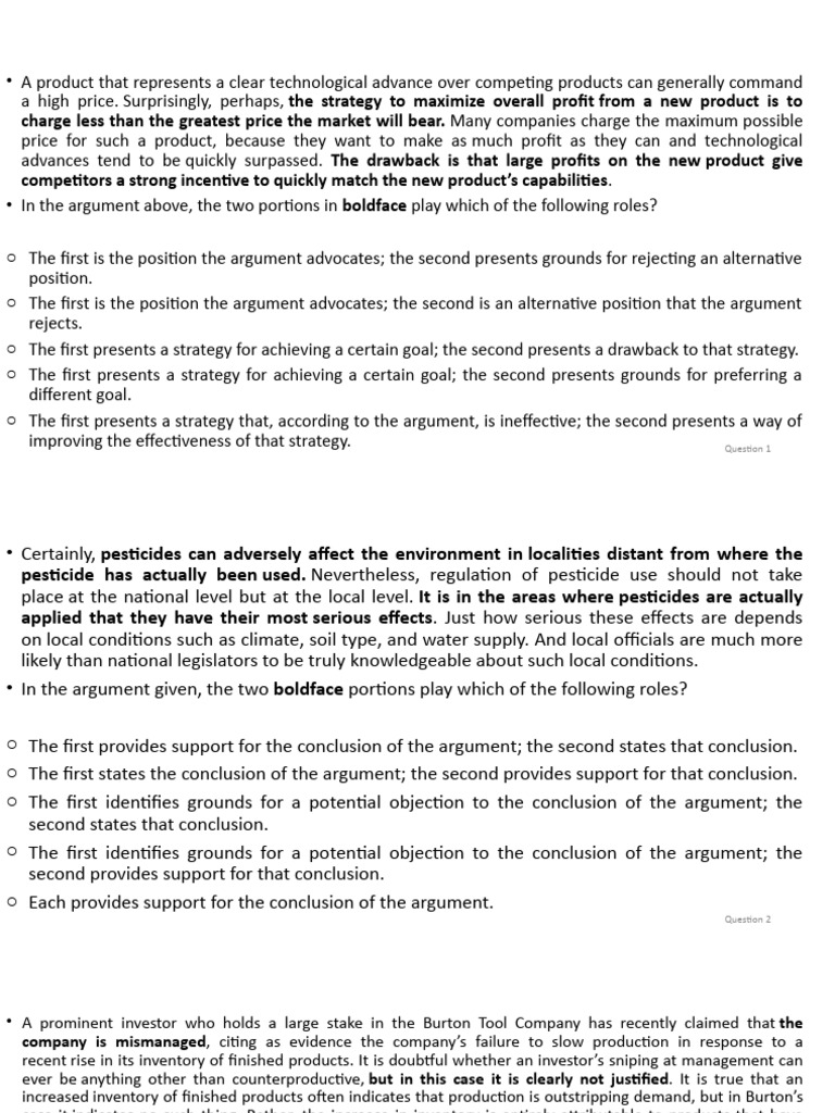 Analyzing Argument Structures and Roles | PDF | Argument | Profit ...