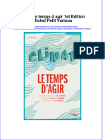 full download Climat Le Temps D Agir 1St Edition Michel Petit Various online full chapter pdf 
