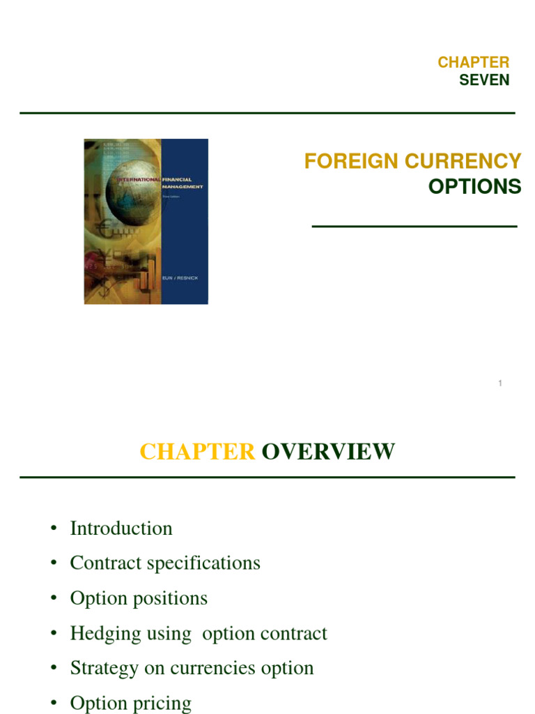 Chapter 7- Currency Option | PDF | Option (Finance) | Moneyness