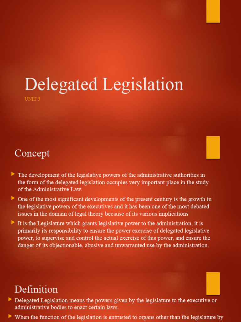 Understanding Delegated Legislation | PDF | Legislature | Judicial Review