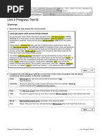 Unit 3 Progress Test B: Grammar | PDF | Blue | Color