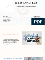 Evolution of Business Analytics