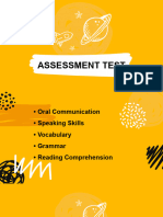 Assessment Test - Upper Beginner