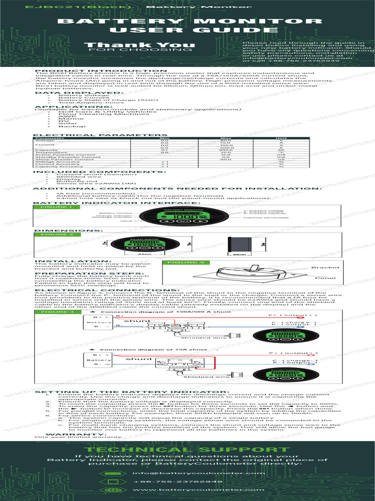 Specification EJ BC21 Black Battery Monitor | PDF | Battery Charger ...