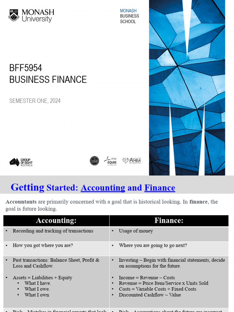 Business Finance Overview BFF5954 | PDF | Present Value | Interest