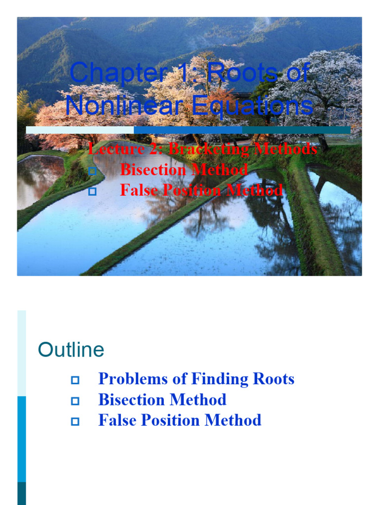 Nonlinear Equation Root-Finding Methods | PDF | Algorithms | Applied ...