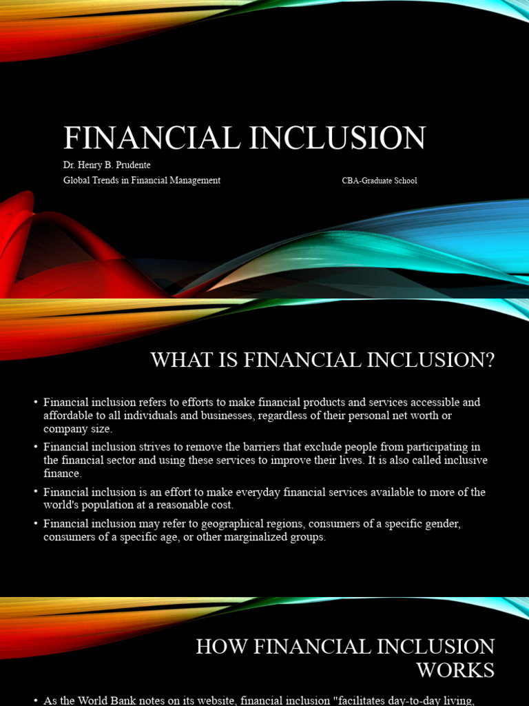 Understanding Financial Inclusion Concepts | PDF | Financial Inclusion ...