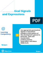 English 8 - Unit 7 - Lesson 4 - Grammatical Signals and Expressions