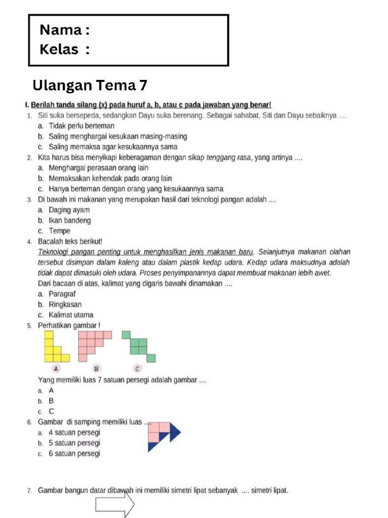 Tema 7 Kelas 3 | PDF