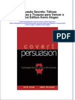 PDF of Persuasao Secreta Taticas Psicologicas E Truques para Vencer O Jogo 1St Edition Kevin Hogan Full Chapter Ebook
