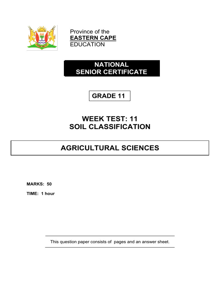 Grade 11 Soil Classification Test | PDF | Natural Materials | Natural ...