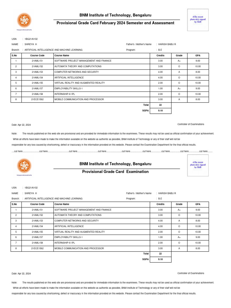 1bg21ai102-provisional-grade-card-pdf-computer-science-computing