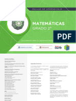 Malla Curricular Matemáticas Grado 2