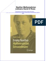Full Ebook of Emmy Noether Mathematician Extraordinaire David E Rowe Online PDF All Chapter