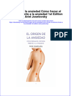 PDF of Origen de La Ansiedad Como Frenar El Sintoma Frente A La Ansiedad 1St Edition Ariel Joselovsky Full Chapter Ebook