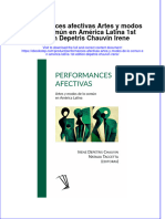 Download pdf of Performances Afectivas Artes Y Modos De Lo Comun En America Latina 1St Edition Depetris Chauvin Irene full chapter ebook 