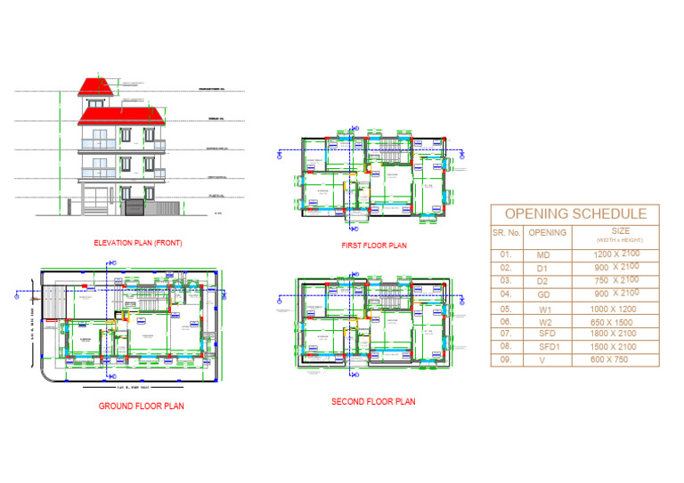 Villa Floor Plans and Elevations | PDF