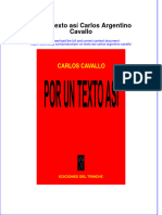 PDF of Por Un Texto Asi Carlos Argentino Cavallo Full Chapter Ebook