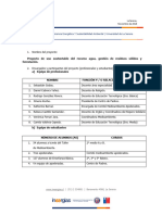 Proyecto de Uso Sustentable Del Recurso Agua, Gestión de Residuos Sólidos y Forestación