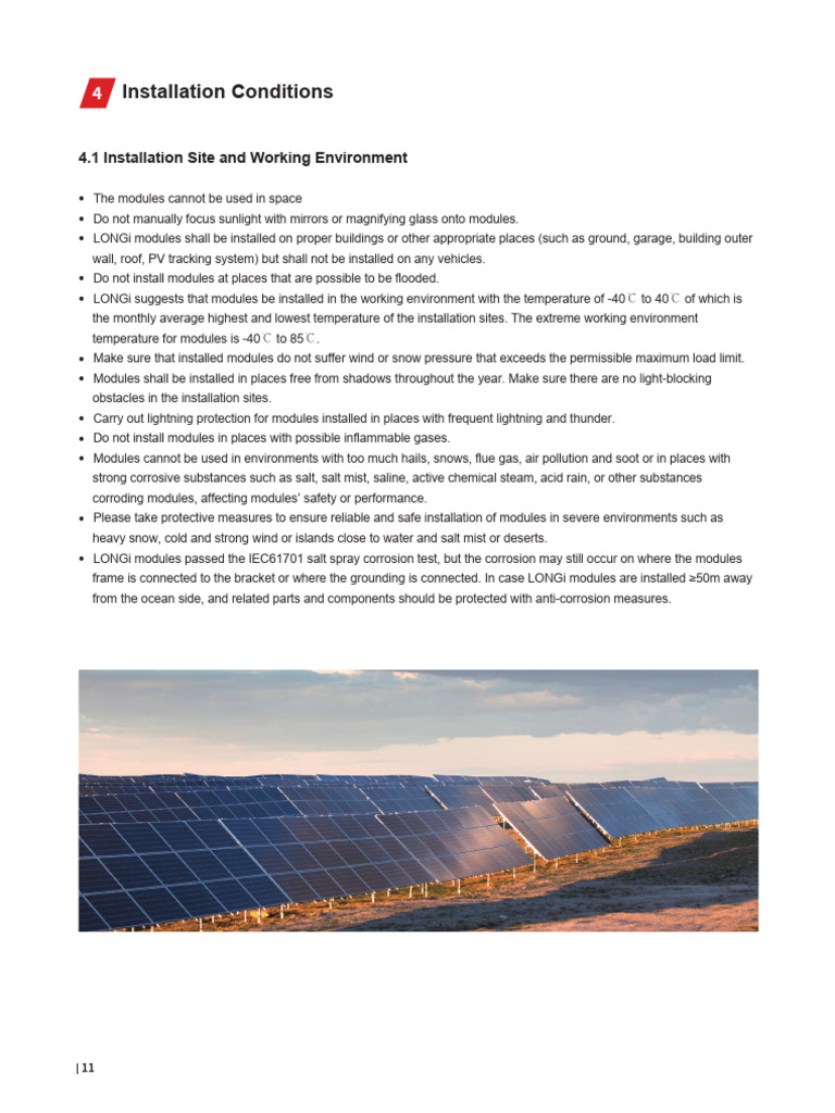LONGi Solar PV Module Installation Guide | PDF