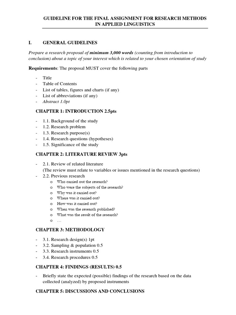 Research Proposal Guidelines for Linguistics | PDF | Methodology | Question