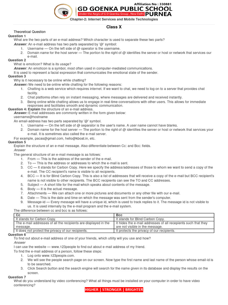 010 - CA - Chapter 2 Notes Internet Services and Mobile Technologies ...
