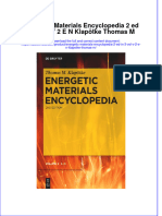 Full Ebook of Energetic Materials Encyclopedia 2 Ed in 3 Vol V 2 E N Klapotke Thomas M Online PDF All Chapter