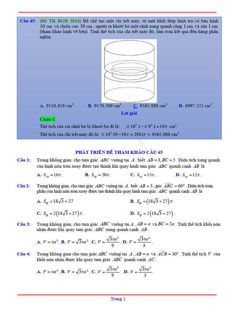 PT Cau 45 ĐMH | PDF