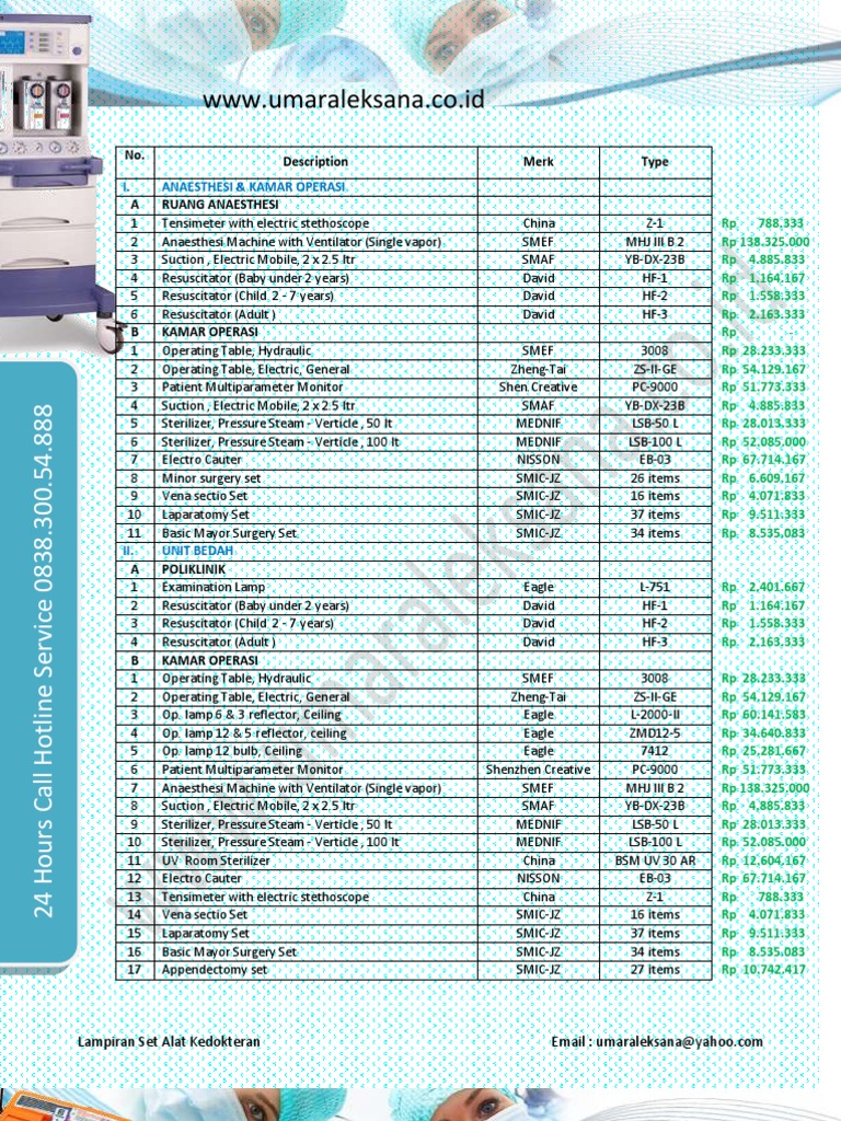 Harga Alat Kedokteran