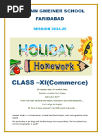 XI Commerce 24-25 Holiday Home Work