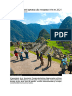 Turismo en Perú Apunta A La Recuperación en 2024
